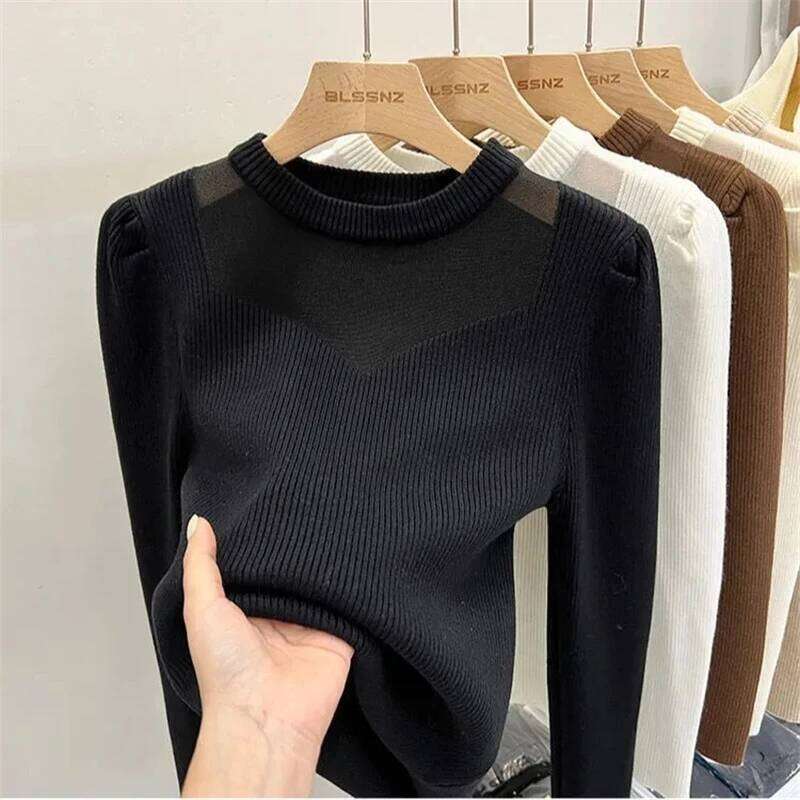 Autumn And Winter New Round Neck Slim Fit Fashion Women's Pullover Leisure Comfortable Elegant Female Sweater Z260313