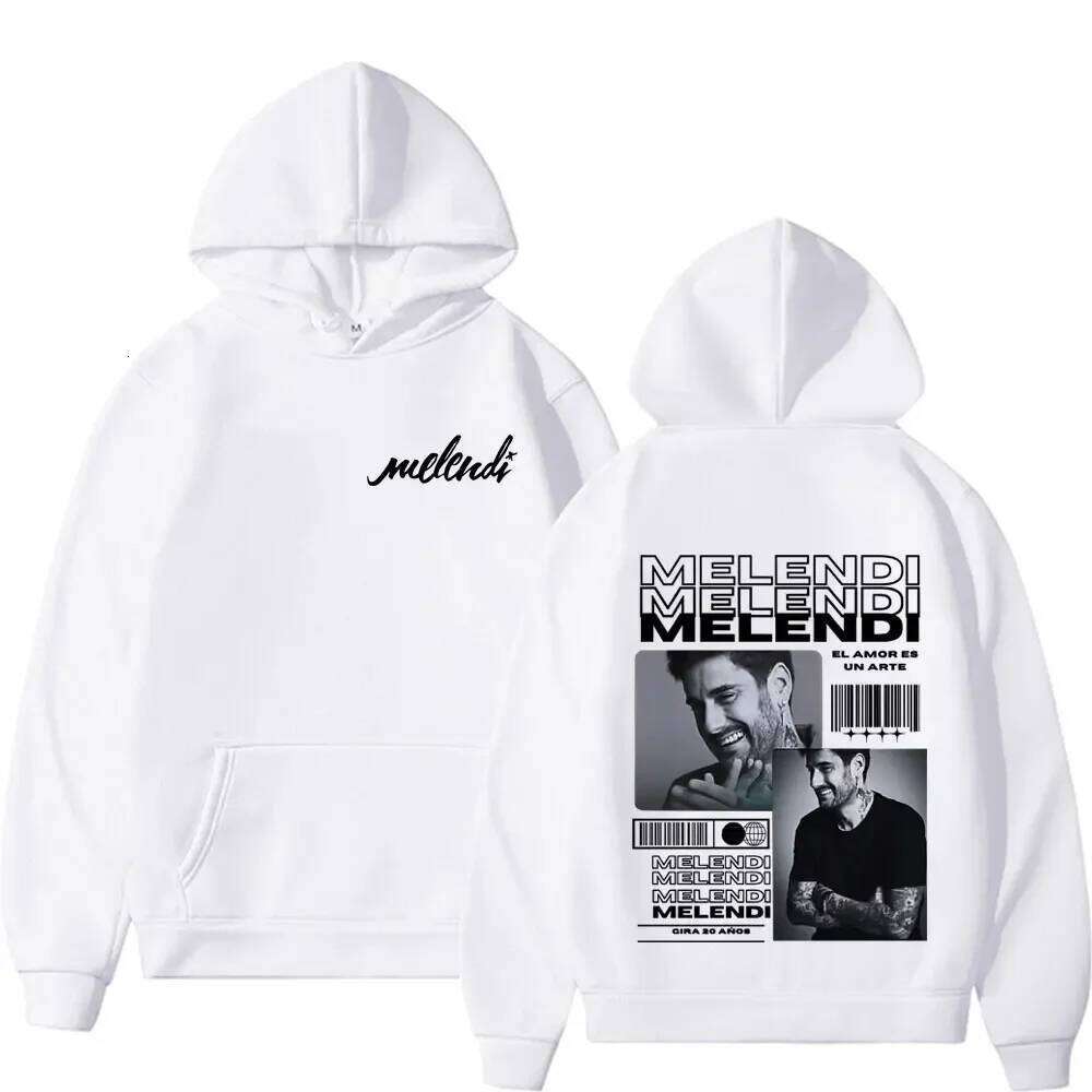 Rapper Melendi Tour New Album Graphic Hoodie Men Women Fashion Vintage Pop Music Sweatshirts Male Hip Hop Loose Pullover Hoodies Z260314