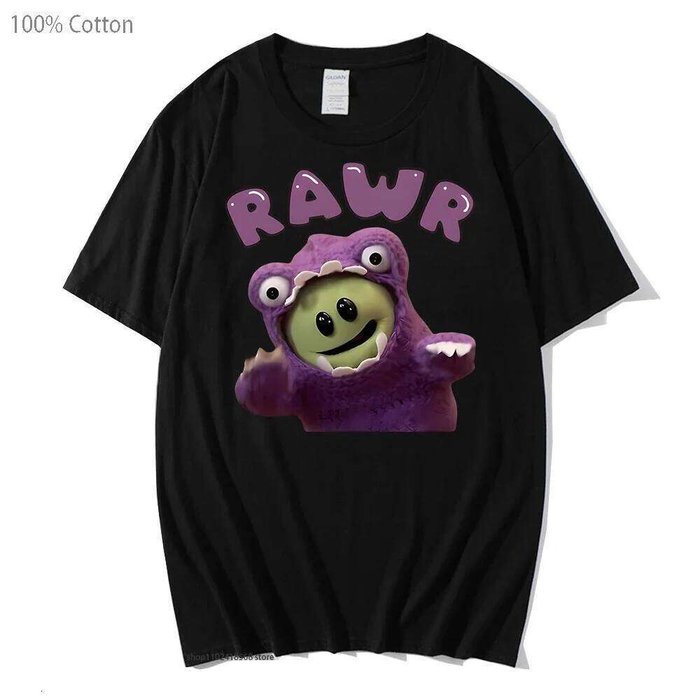 Mona Monster Cute Tshirt Nanalan Rawr Shirts Fashion Men's Clothes Kawaii Women Casual 100% Cotton Top Harajuku Unsiex Tee-shirt Z260314