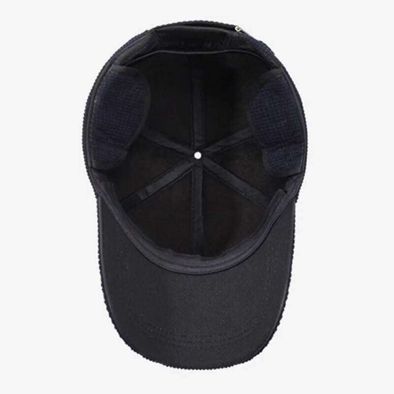New Winter Fleece-lined Plush Thickened Warm Baseball Caps For Men Coldproof Earmuffs Hats Golf Cotton Hat Bone Snapback Cap Z260314