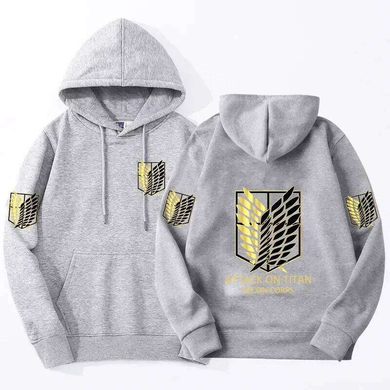 Attack on Titan Anime Printed Men's Hooded Harajuku Fashion Street Sweatshirt Z260314