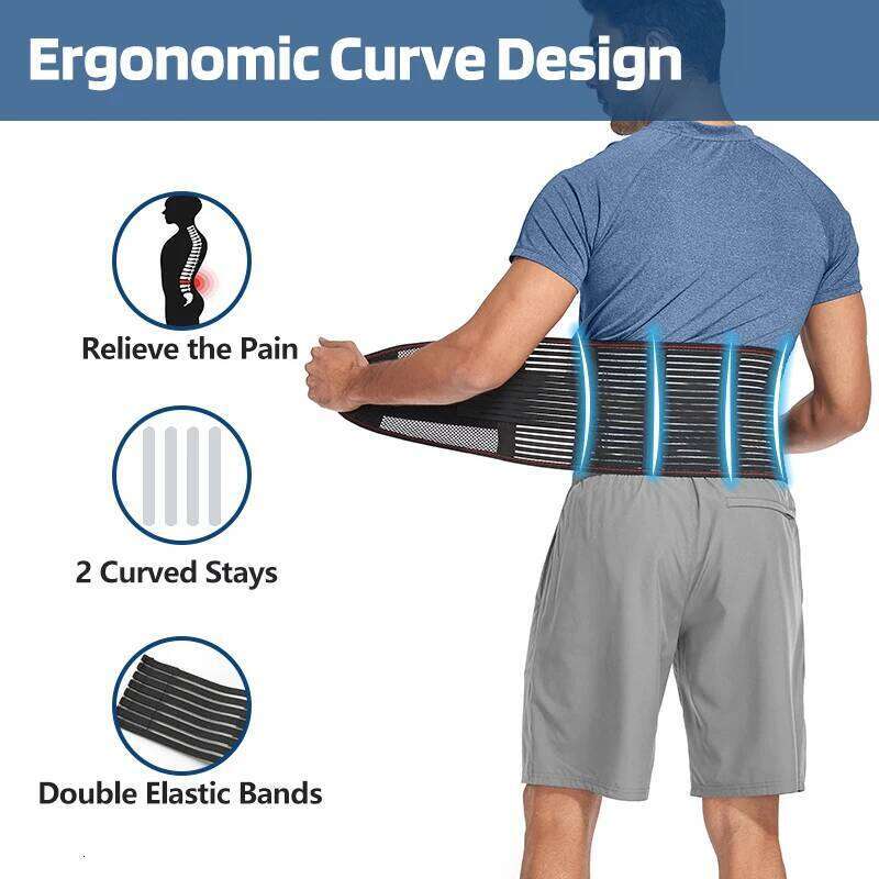 Lower Brace Lightweight Breathable Lumbar Support Belt for Men/Women Sciatica Back Pain Relief Waist 26Y0313