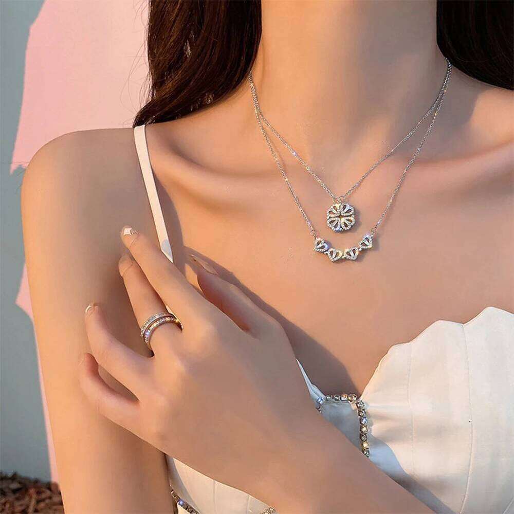 Crs Pendant Necklace Exquiste Cute A two-wear Fashion Goth Heart Personality lucky heart necklace H260312