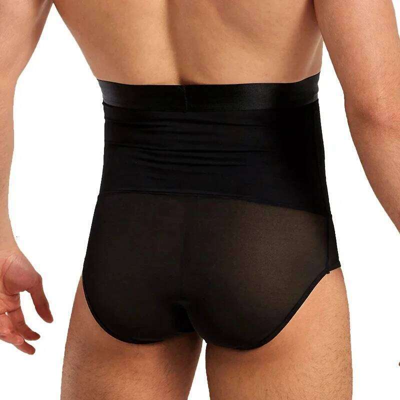 Men Tummy Control Compression Panties Body Shaper High Waist Slimming Underwear Shapewear Belly Girdle Brief Butt Lifter 26Y0313