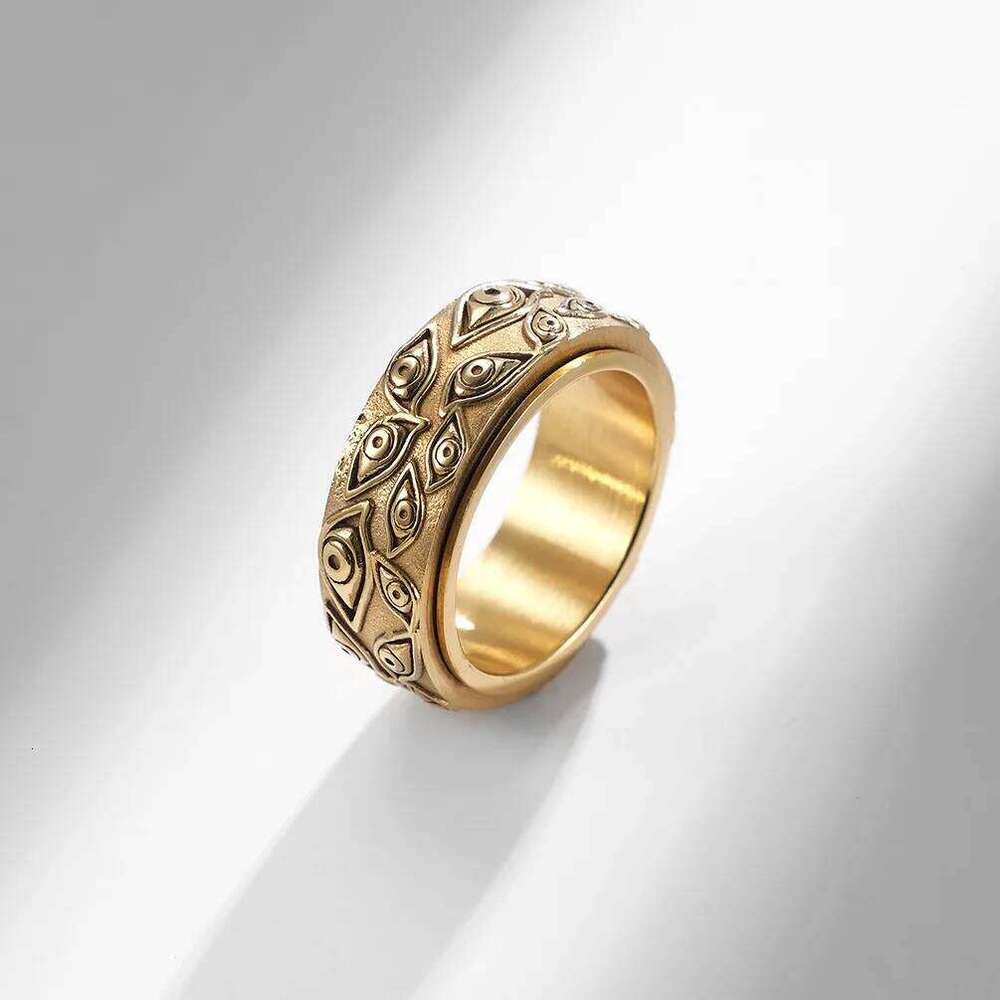 Vintage The Carved Eye Of God Mens Stress Ring For Rotating Anxiety Stainless Steel Fidget Spinner Rings Anillos De Ansiedad H260312