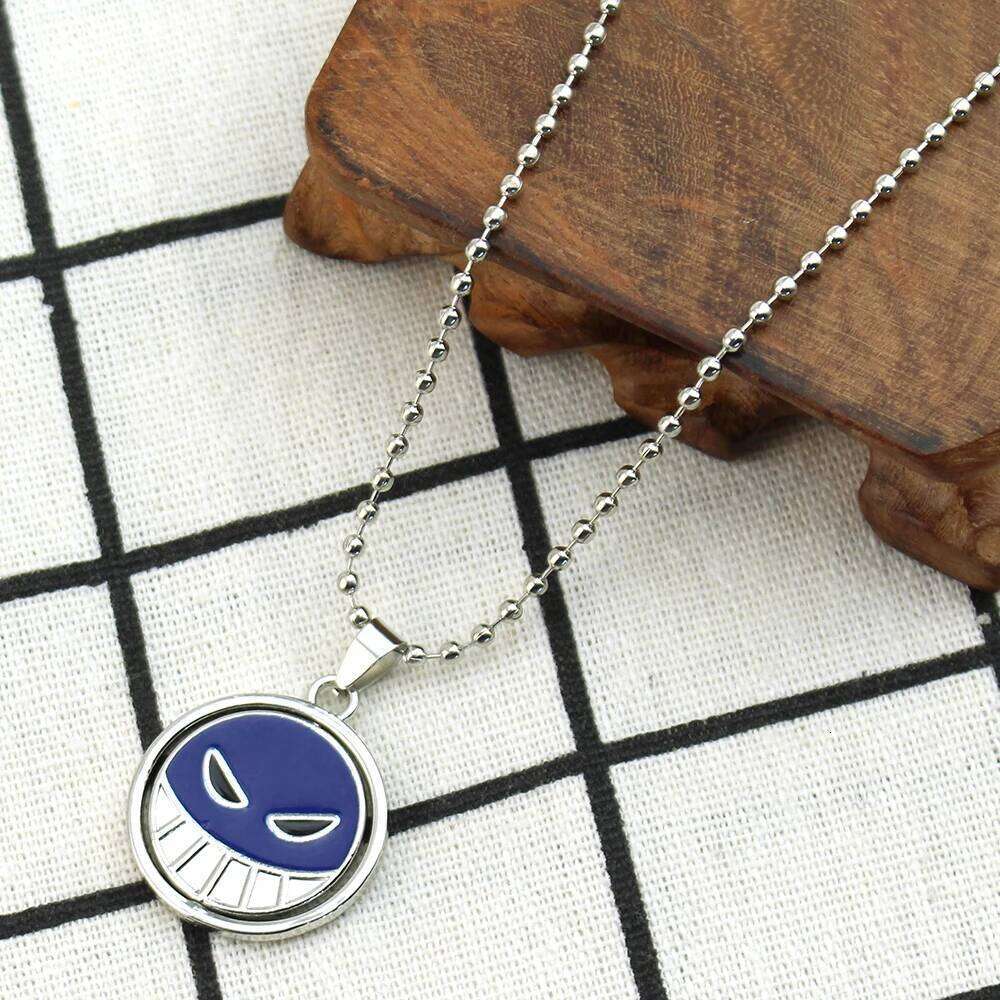 Ace Necklace for Women Men Anime Metal Necklaces Jewelry Rotating Pendant Chains Choker Collares Charm Gift H260312