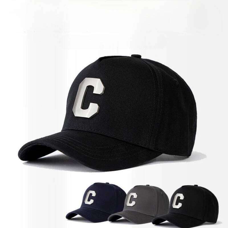 Spring New Luxury Brand Letter Baseball Caps Men's Women High Top Snapback Trucker Cap Big Gold C Korean Sun Hat 65cm Z260314