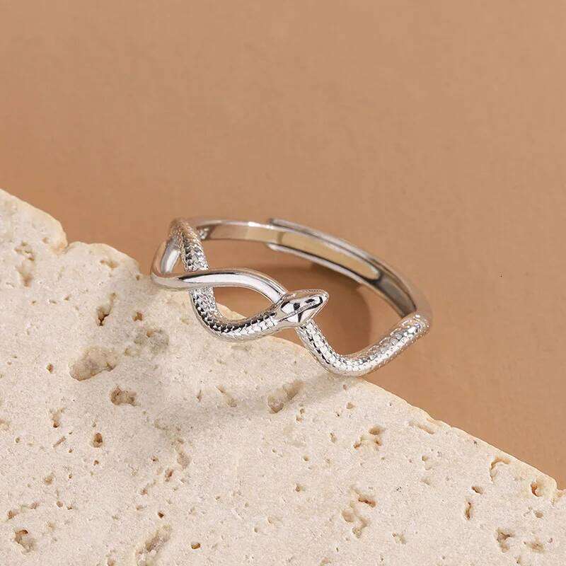 Sterling Silver Snake Wrap Dresses Engagement Rings For Women Couple Quality Jewelry Accessories Argent 925 H260312