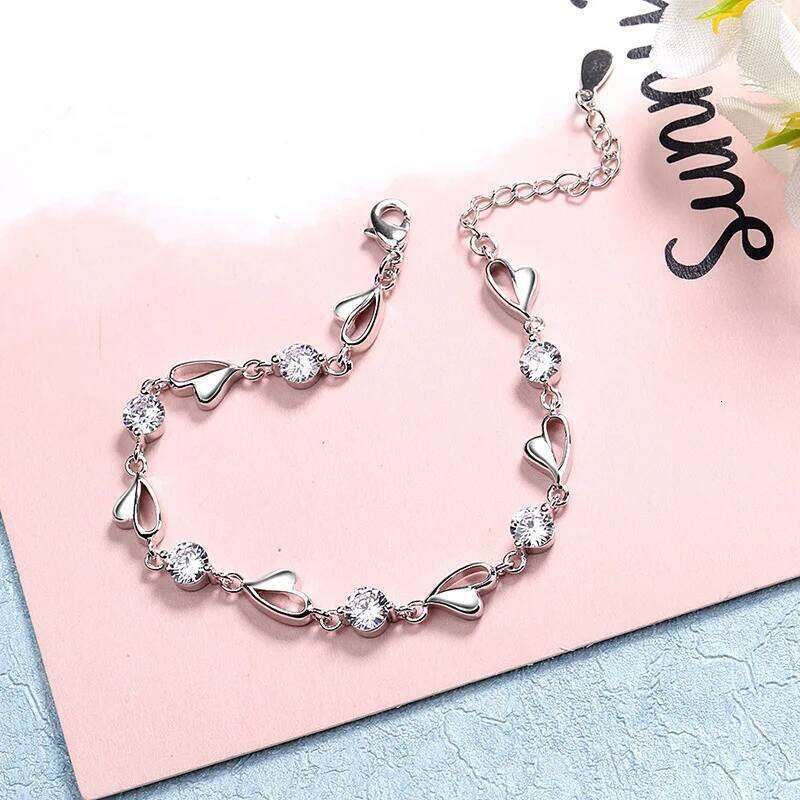 Lihong Luxury S925 Sterling Silver Love Bracelet AAA Zircon Crystal for Women Party Engagement Jewelry Gift Z260313