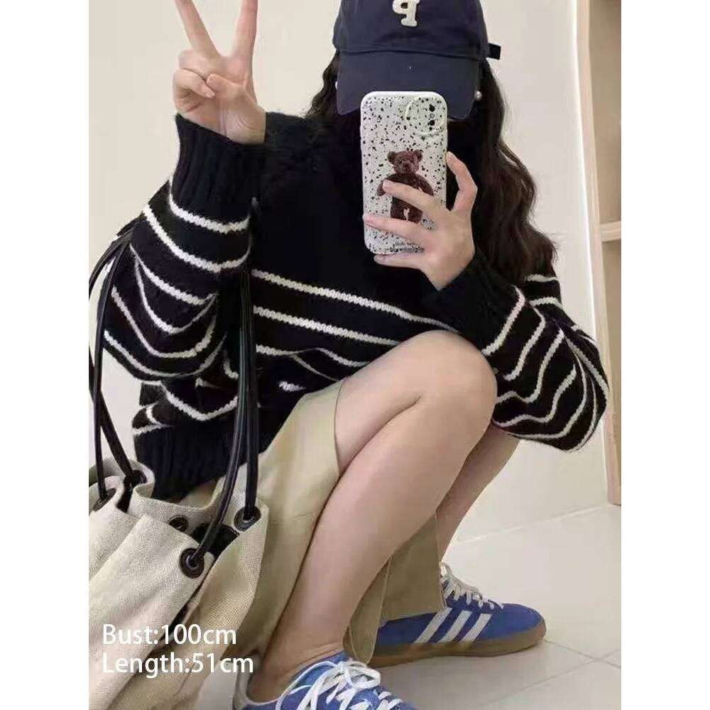 Autumn Winter New Chic Turn Down Collar Zipper Pullovers Knitted Sweater Women Casual Loose Long Sleeve Women's Sweaters Tops Z260314