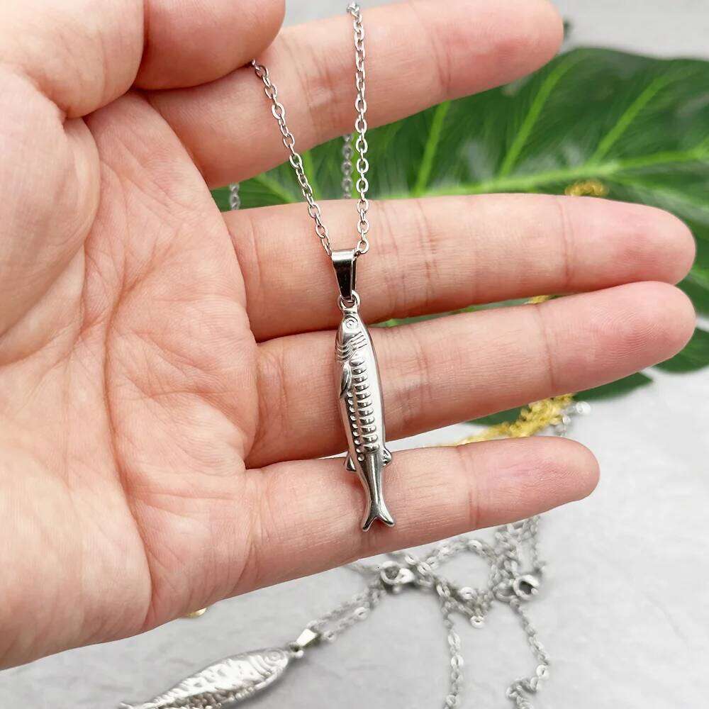 MInimalist Stainless Steel Fish Pendant for Women Waterproof Beach Cute Animal Charm Summer Necklace Jewelry H260312