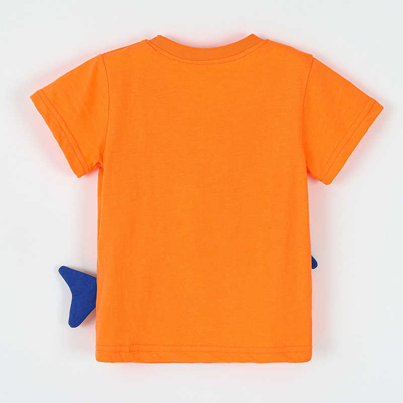 T-shirts Summer New Boys' Short-Sleeve T-Shirt Fashionable Shark Print Children's Round Neck T-Shirt Children's Clothing