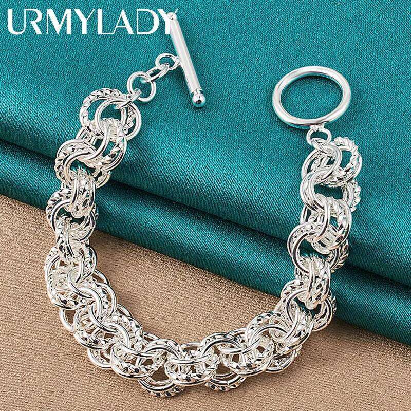 High quality 925 Sterling Silver Jewelry pretty nice fashion popular Bracelets wedding party circle factory price Z260313
