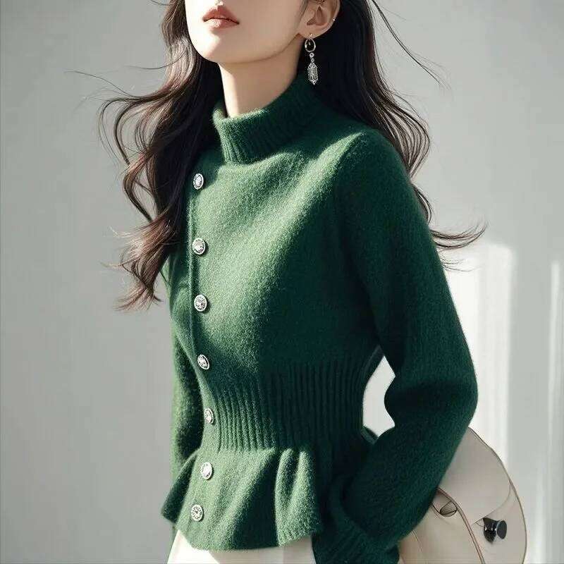 New Women Autumn Winter Elegant Slim Knitted Cashmere Jumpers Sweater Female Casual Long Sleeve Pullover Knitwear Z260313