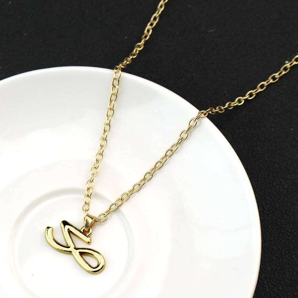Korean Wave New Jeon Jung Kook Design Letter Necklace Trend Personalized Men's and Women's Jewelry Fans Couple Gifts H260312