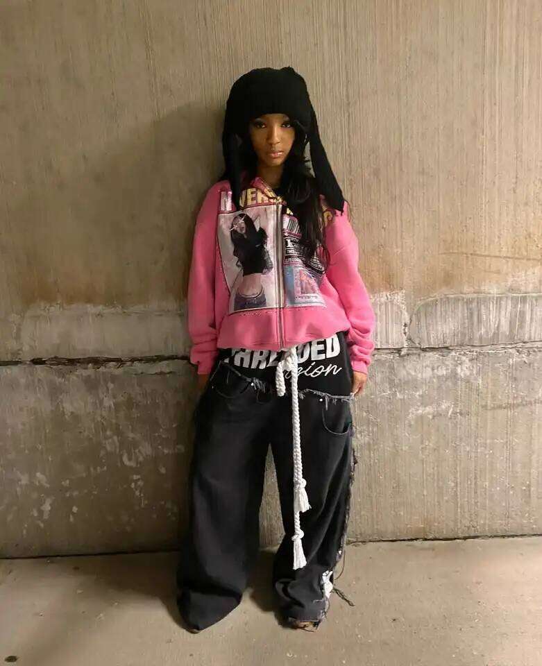 Retro Fashion Printed Pattern Hoodie Y2k Gothic Street Clothing Men and Women Loose Casual Sportswear k pop clothes 26Y0313