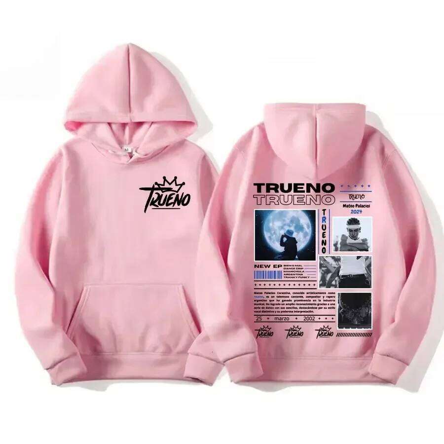 Rapper Trueno Pattern Hip Hop Fashion Retro Sportswear Men's and Women's Harajuku Cool Casual Hoodie Street Wear Z260314