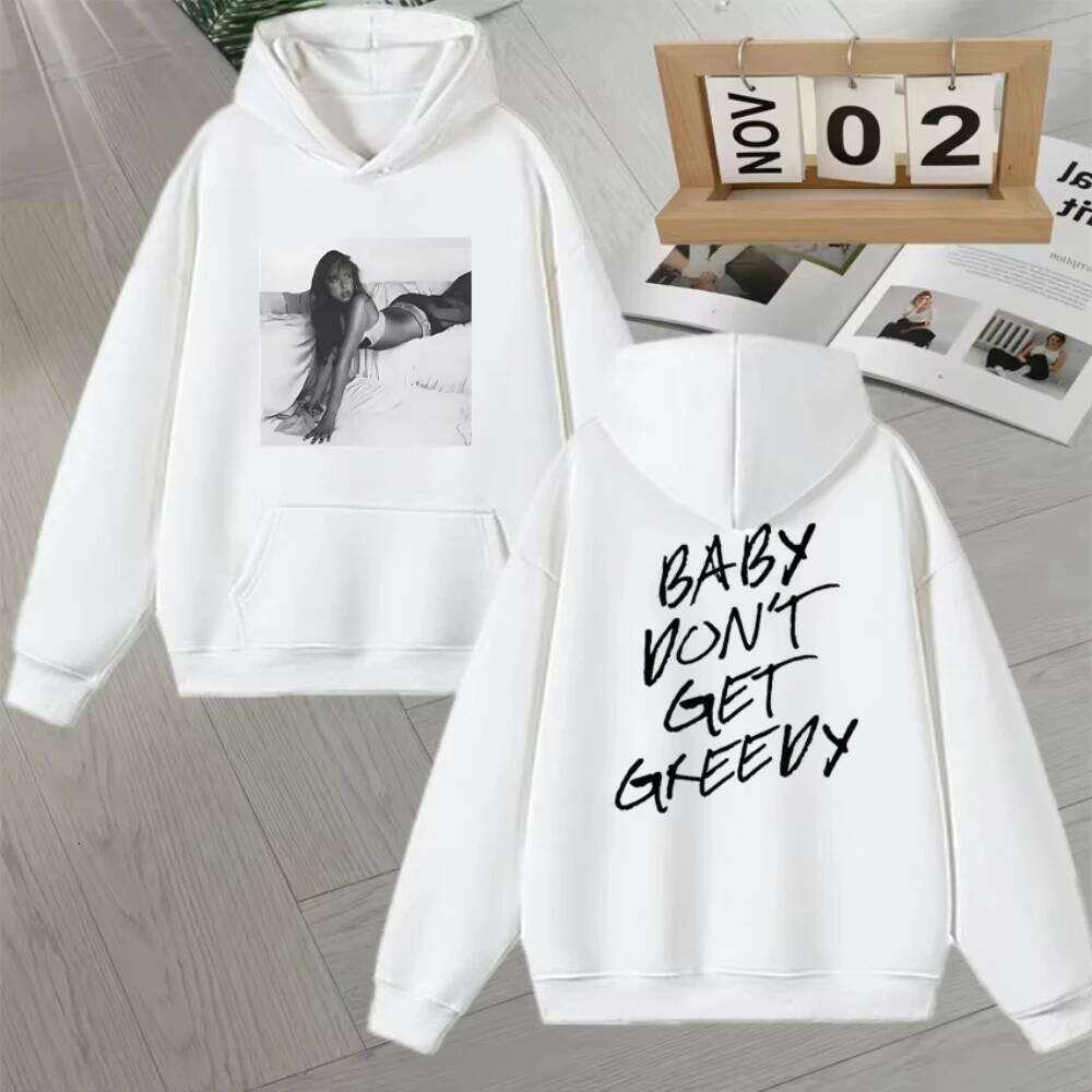 Hot New Singer Tate Mcrae Baby Don't Get Greedy Album Double Sided Printed Male Hoodies Long Sleeve Men Women Fleece Sweatshirts Z260314