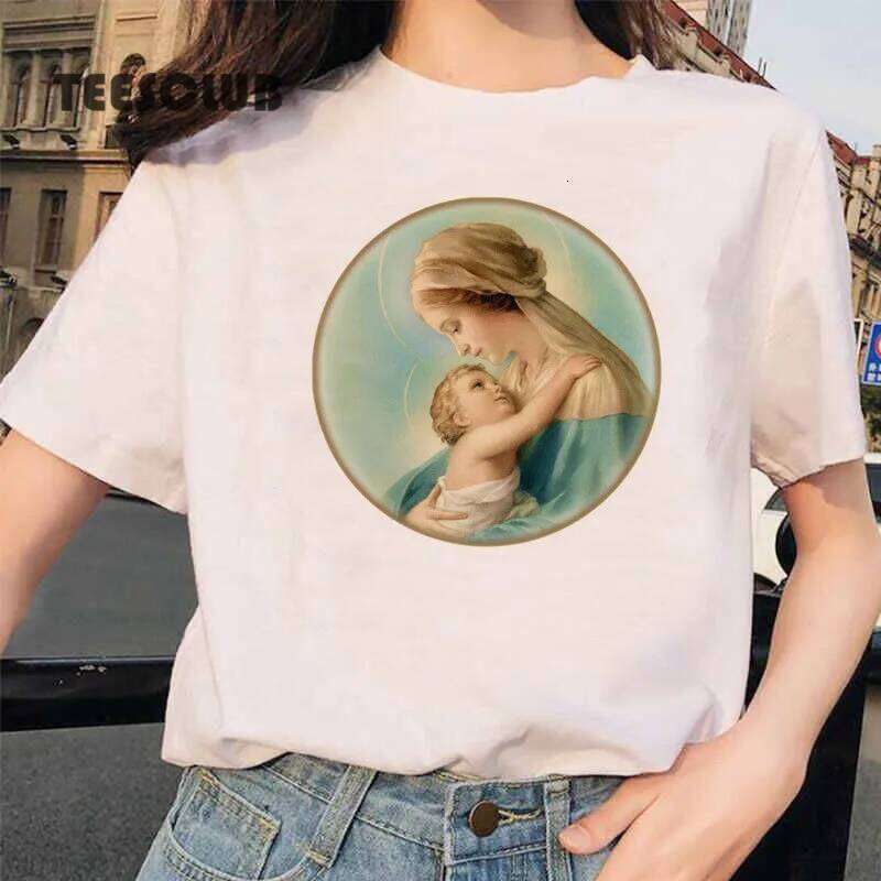 Europe United States INS Cute Little Angel Print Hong Kong Style Male and Female Couple T-shirt MEN Women Clothing Z260314