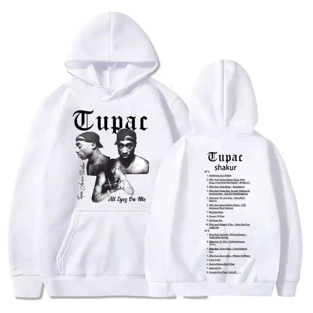 American Street Hip Hop Hoodies Retro 90s Tupac Graphic Hoody Women Men Thick Fleece-lined Warm Streetwear Female Male Clothing Z260315