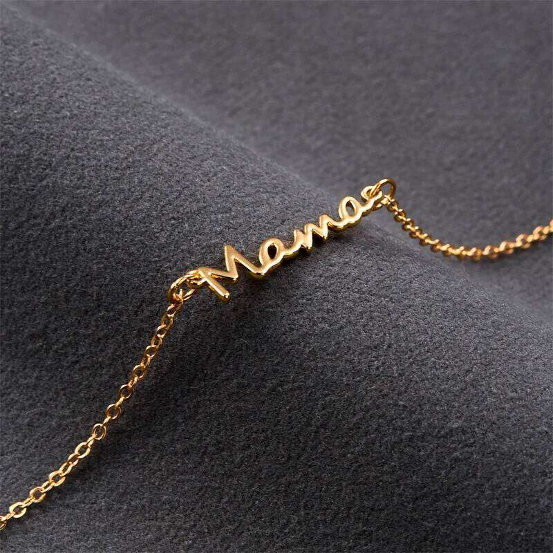 Simple Letter Mama Charm Bracelet for Women Metal 3 Colors Double Layer Chain Bangle Fashion Jewelry Mother Day Wrist Gift Z260313