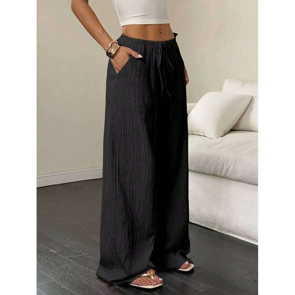 New straight leg floor length pants with European and American temperament