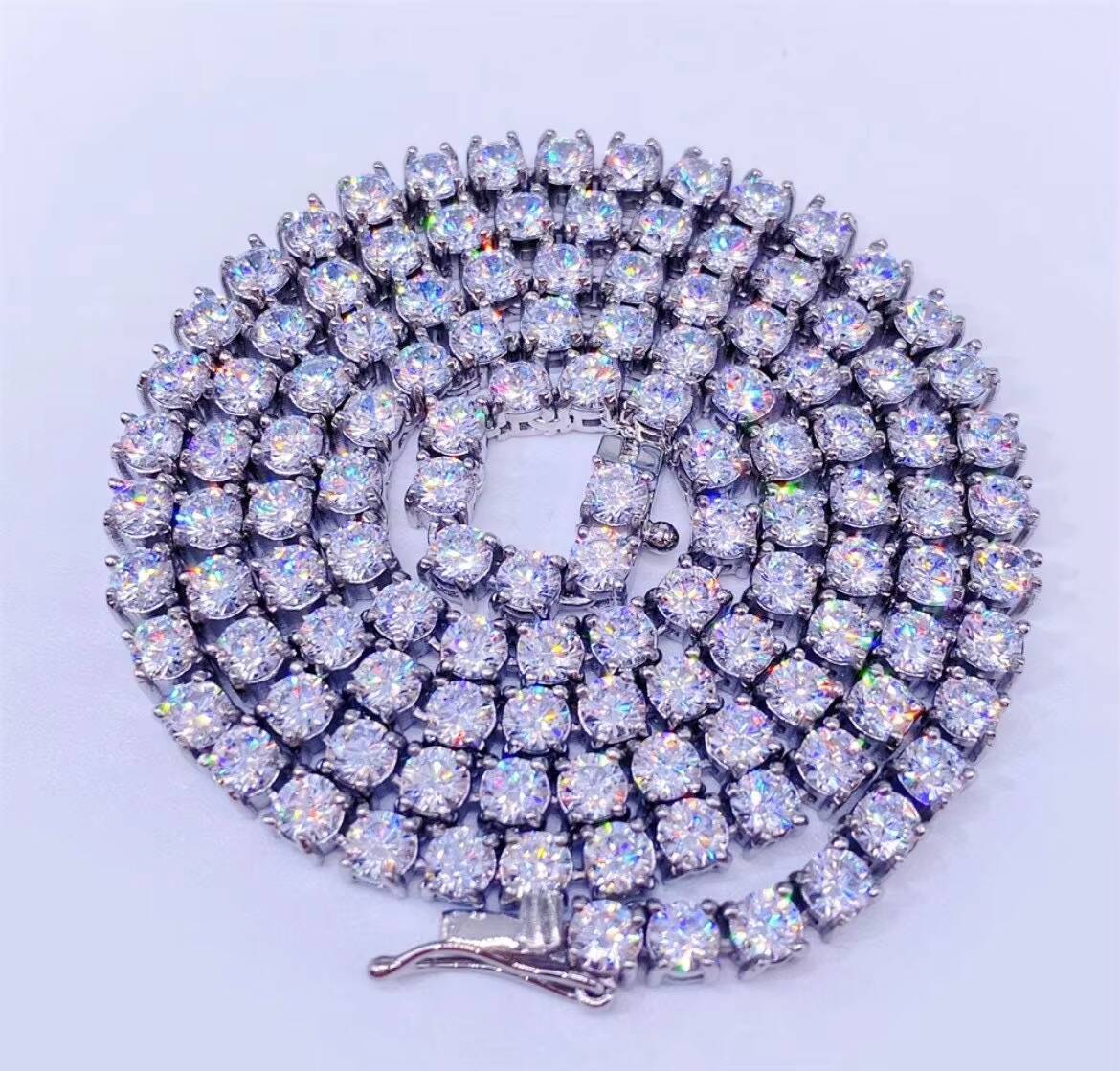 MaiYi Luxury 3mm 4mm 5mm VVS Lab Diamond Chain Jewelry Tennis Necklace for Valentines Day Gift Ideas 2023