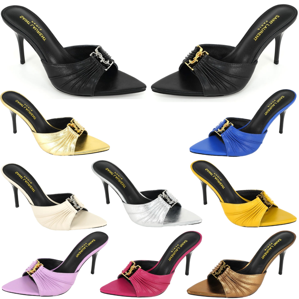 Designer High Heels Sandals Fashion Luxury Dance Shoes Women's Formal Shoes Multi functional Sandals Vest Classic Banquet Black Gold High Heels High Quality Leather