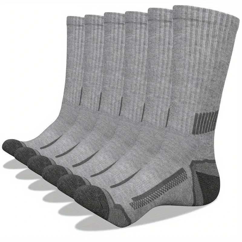 6 Pairs of MENS Sports Socks Sweat Absorbing Comfortable and Breathable Suitable for Basketball Training and Outdoor Running D260313