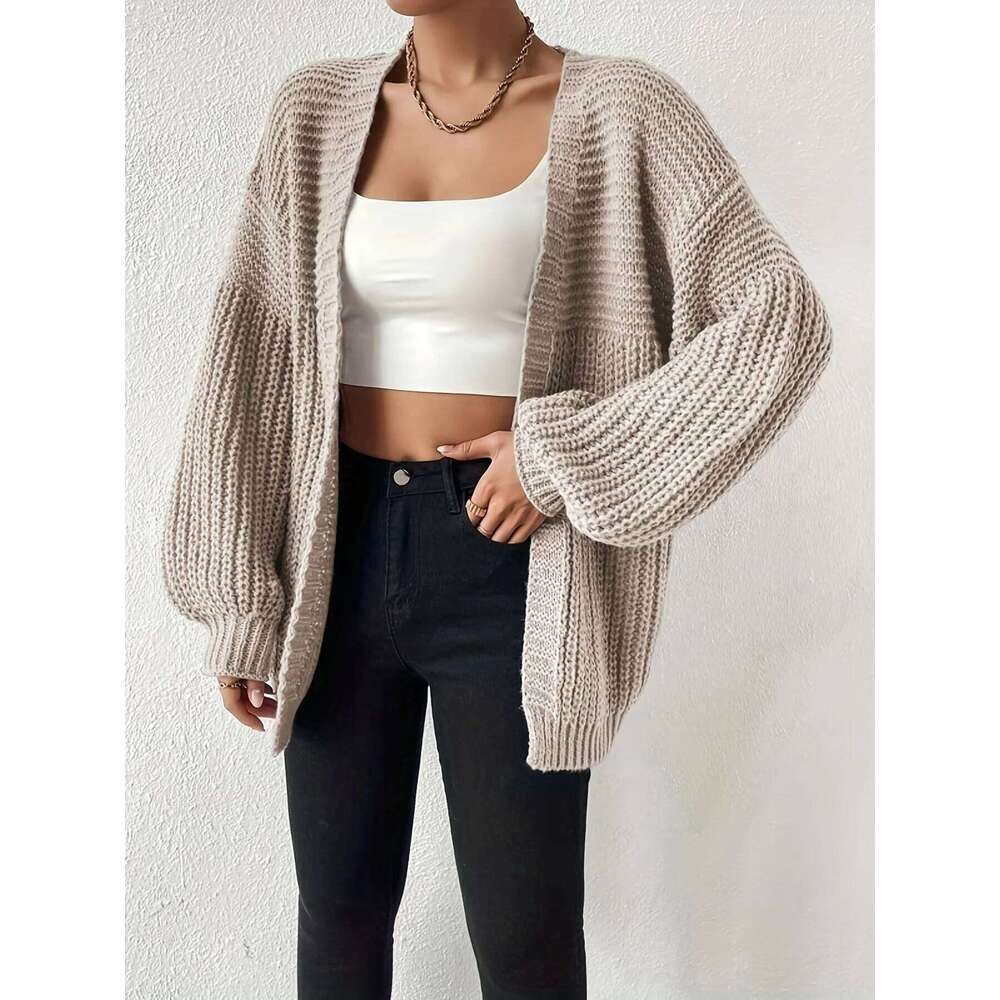 2025 new casual placket dropped shoulder sleeve cardigan Z260313