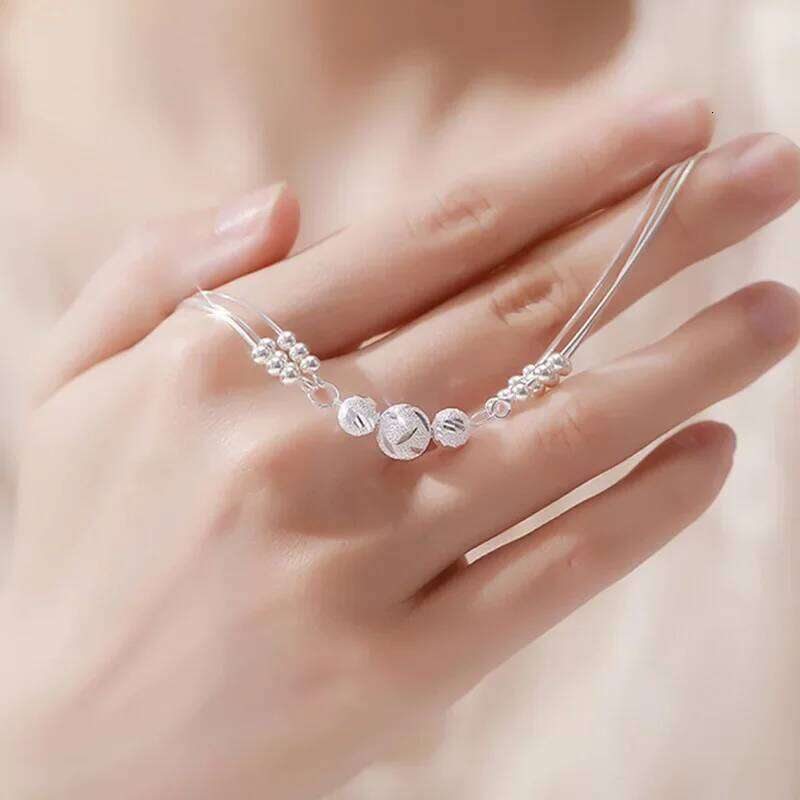 Fine 925 Sterling Silver Bead Charm Bracelet For Women Girls Lady cute Wedding Party Bohemian Fashion Jewelry Gift noble y2k Z260313