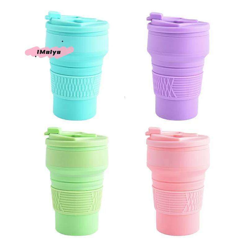 1Pc 350ml Collapsible Silicone Coffee Mug Travel Folding BPA-Free Food Grade Insulated Flask Water Cup Z260313