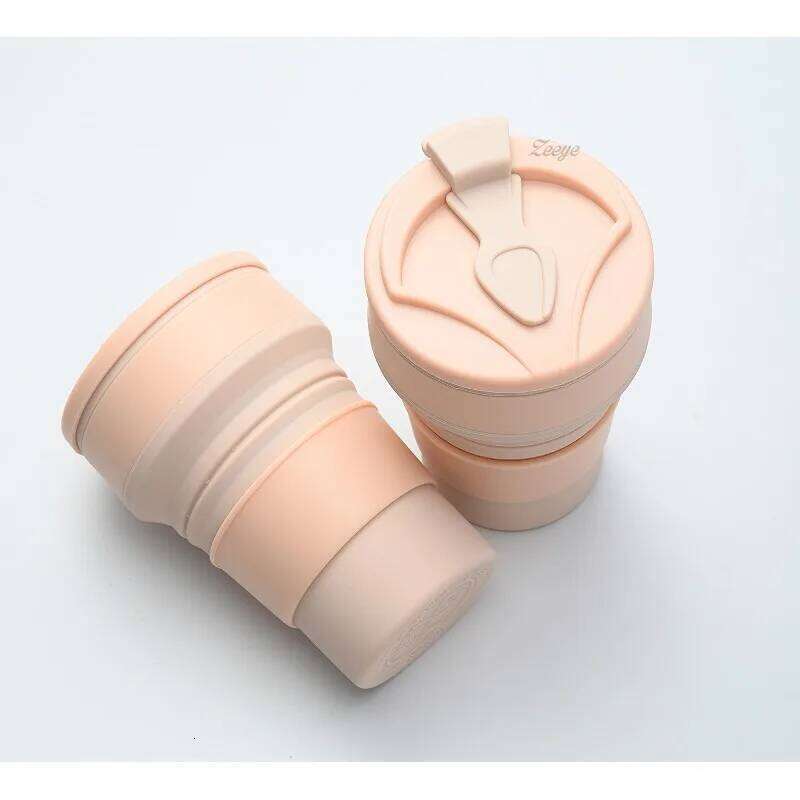 Food Grade Silicone Folding Water for Outdoor Hiking Camping Portable Cup with Leak Proof Design and Large Capacity Z260313