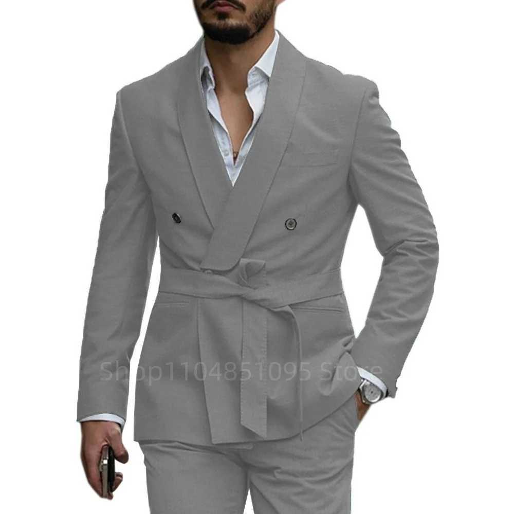 Moda Nova Verde Formal 2-Piece Mens Tuxedo for Wedding Ceremony Graduation Business Events - Green Smoking Suit for Groom M260313