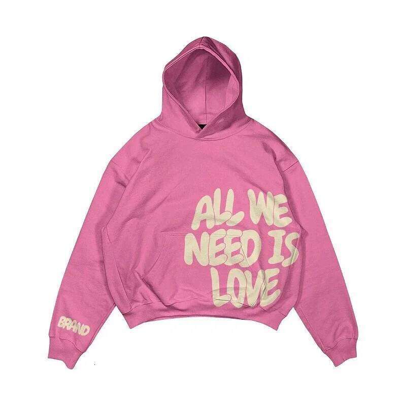 Y2K Personalized Letter 3D Printed Loose Men's and Women's Trendy Brand Hoodie Jacket Z260314