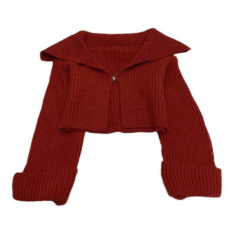 Thickened Knitted Cardigan One Button Spring Autumn New Korean Edition Versatile Fashion Western Style Short Sweater Women's Top Z260313