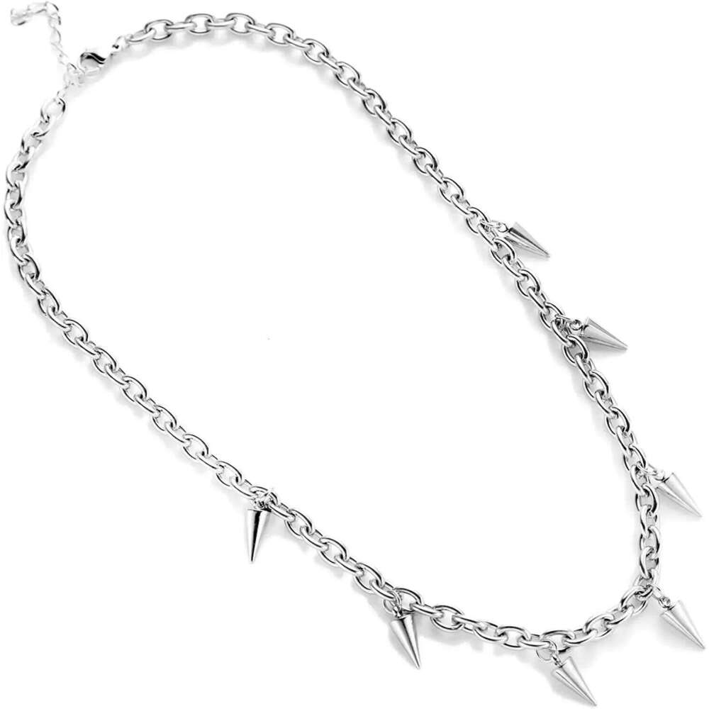 Goth Spike Stainless Steel Rivet Pointed Charms Choker Streetwear Vintage Punk Y2K Necklace for Women Men H260312