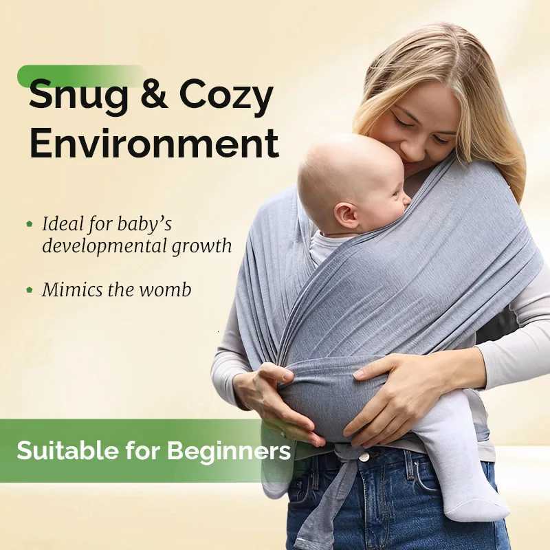 Comfortable Newborn Baby Sling Breathable Cotton Front Carry Wrap Ergonomic Hip Healthy Support for InfantsHands-Free Carrier X260313