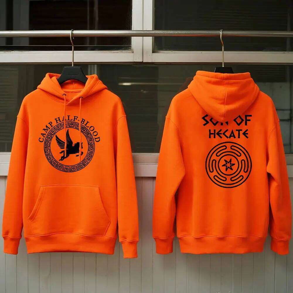 Blood Hoodie Fall Winter Essential Half Camp Game Men Women Orange Pullovers Poseidon of Son Halloween Sweatshirt Tops Z260314