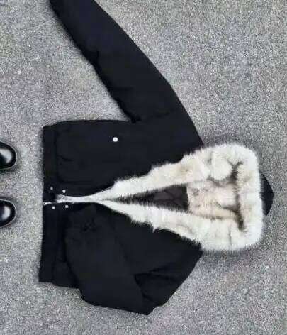 American vintage warm fashionable and simple, loose biker punk jacket, hip-hop style, winter fur collar hooded jacket Z260313