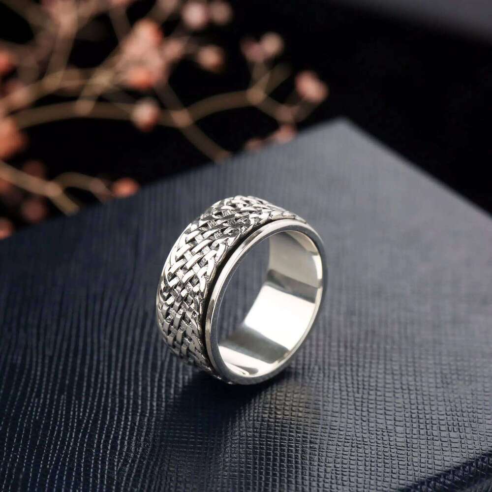 Handmade S925 Sterling Argent 925 Rings For Women Men Spinner Pure Ring Solid Silver Jewelry Birthday Gifts H260312