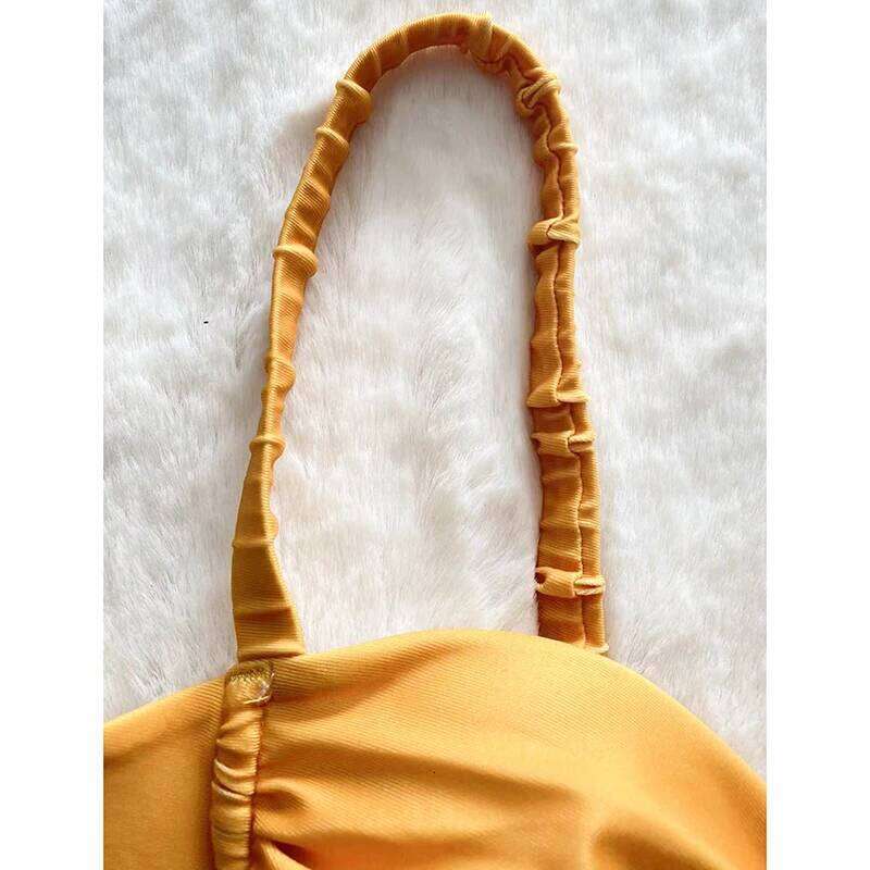 Trendy Pleated Micro Swimsuit Women Sexy Suspender G-string Split Bikini Set Summer 2025 New Spice Girl Beachwear 2 Piece Y260303