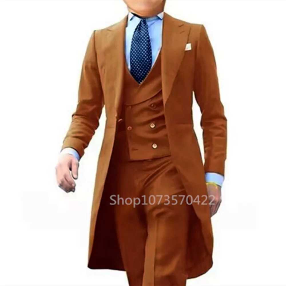 Mens Slim Fit Double Breasted Suit Vest and Pants Set for Wedding Groom Tuxedo Elegant Rose Red Business Party 3 Pcs M260313