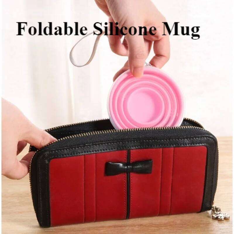 1 PC 300ml Silicone Folding Portable Travel Outdoor Sports Foldable Coffee Mug Camping Tea Cup Waterbottle Z260314