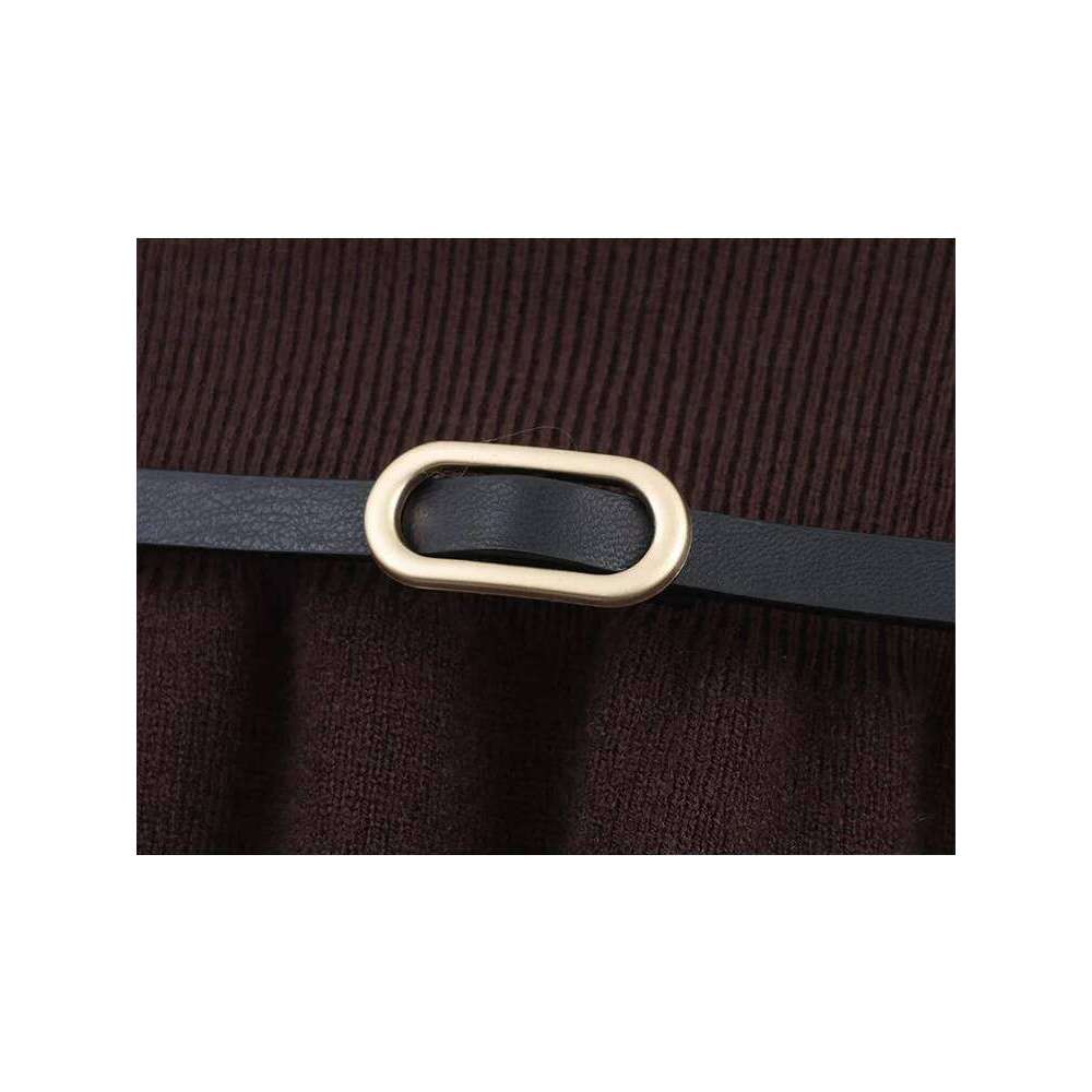 TFMLN Woman Autumn Fashion Pullovers Slash Collar Tierred Hem Design Belt Knitted Sweaters Casual Solid Short Sleeve Knitwear Z260313