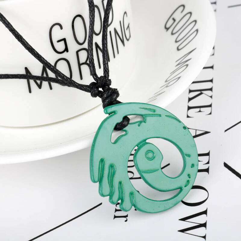 Movie Tomb-Raider Theme Rope Chain Green Color Dangle Lara Croft Pendant Necklace Jewelry Presents H260312