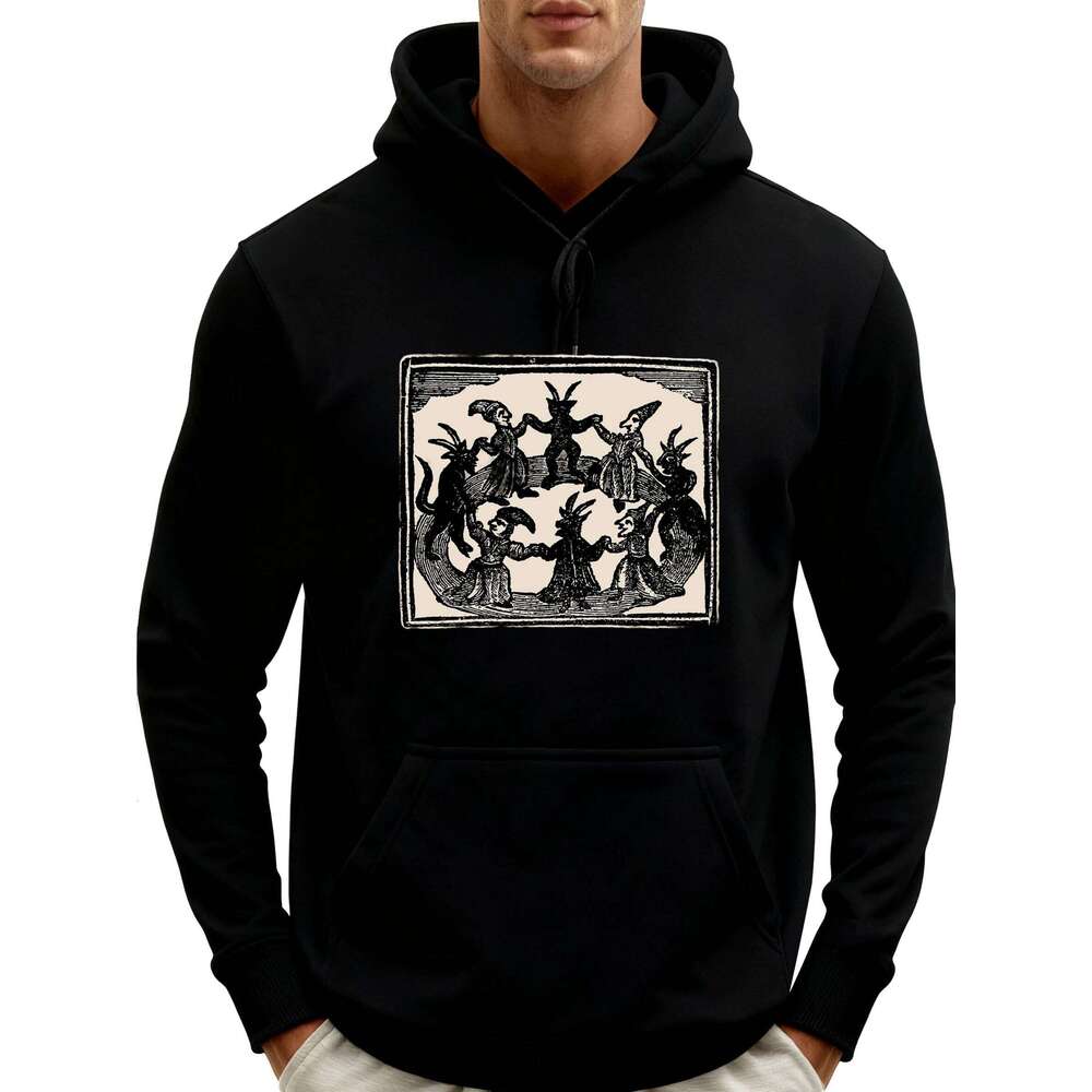Witches Circle Dance Geek Pullover Hoodie Men Graphic Sweatshirt High Quality Printed Clothes Mens Tops Z260314