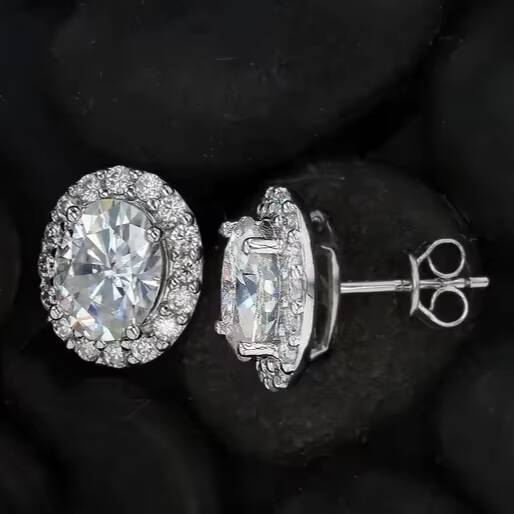 Moissanite Drop Earrings For Women 925 Sterling Silver Sparkling 3 Ct Moissanite Drop Earrings Other Diamond Jewelry