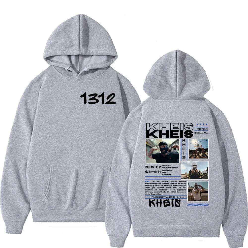 Rapper KHEIS 1312 Xrlafamilia Album Tour Hoodies Men's Clothing Fashion High Street Pullover Tops Casual Long Sleeve Sweatshirts Z260314