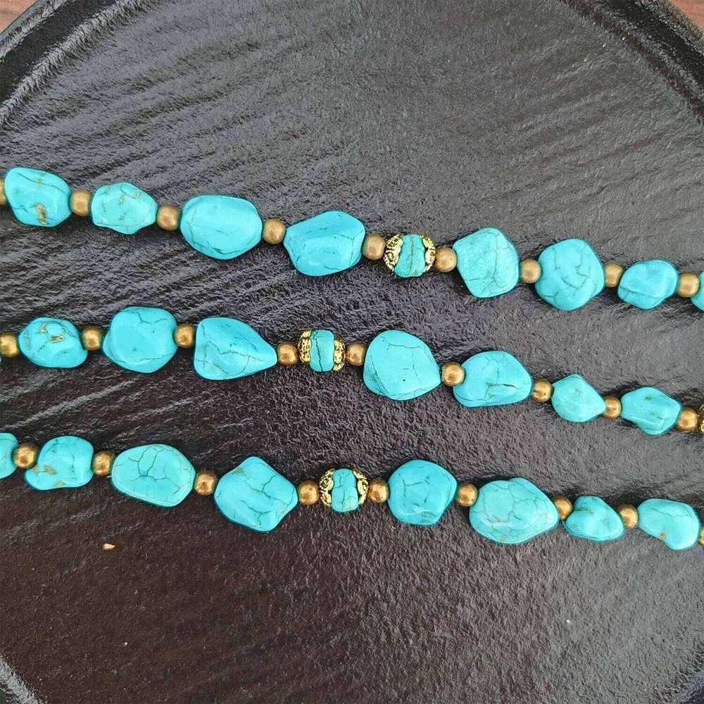 New Men's Turquoise for Men Surf Punk Necklaces Unique Necklace Niche Design Hip Hop Choker Jewelry Gifts H260312